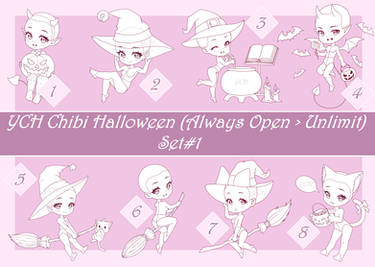 YCH Chibi Halloween (Always open, unlimit) Set#1