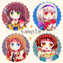 Suikoden Girls Pinbacbuttons