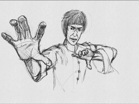 Sketching Practise Bruce Lee