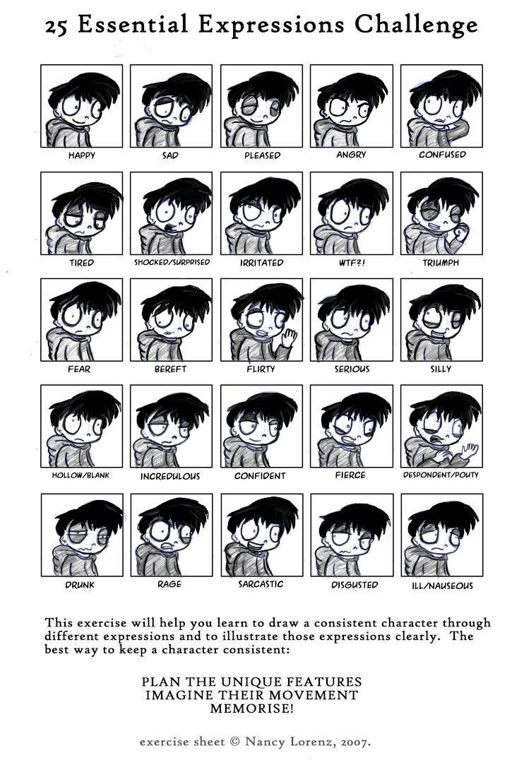 25 experssions on Slinker by TheSlinker on DeviantArt