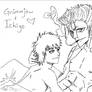 Grimmjow and Ichigo Line Art