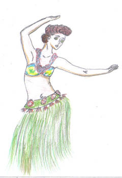 Hula girl 2nd trial -in color-