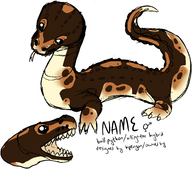 Python Shifter Hybird alligator/ball python hybird - closed by trashguts on DeviantArt
