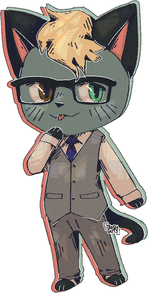 hello i too am gay for the glasses cat