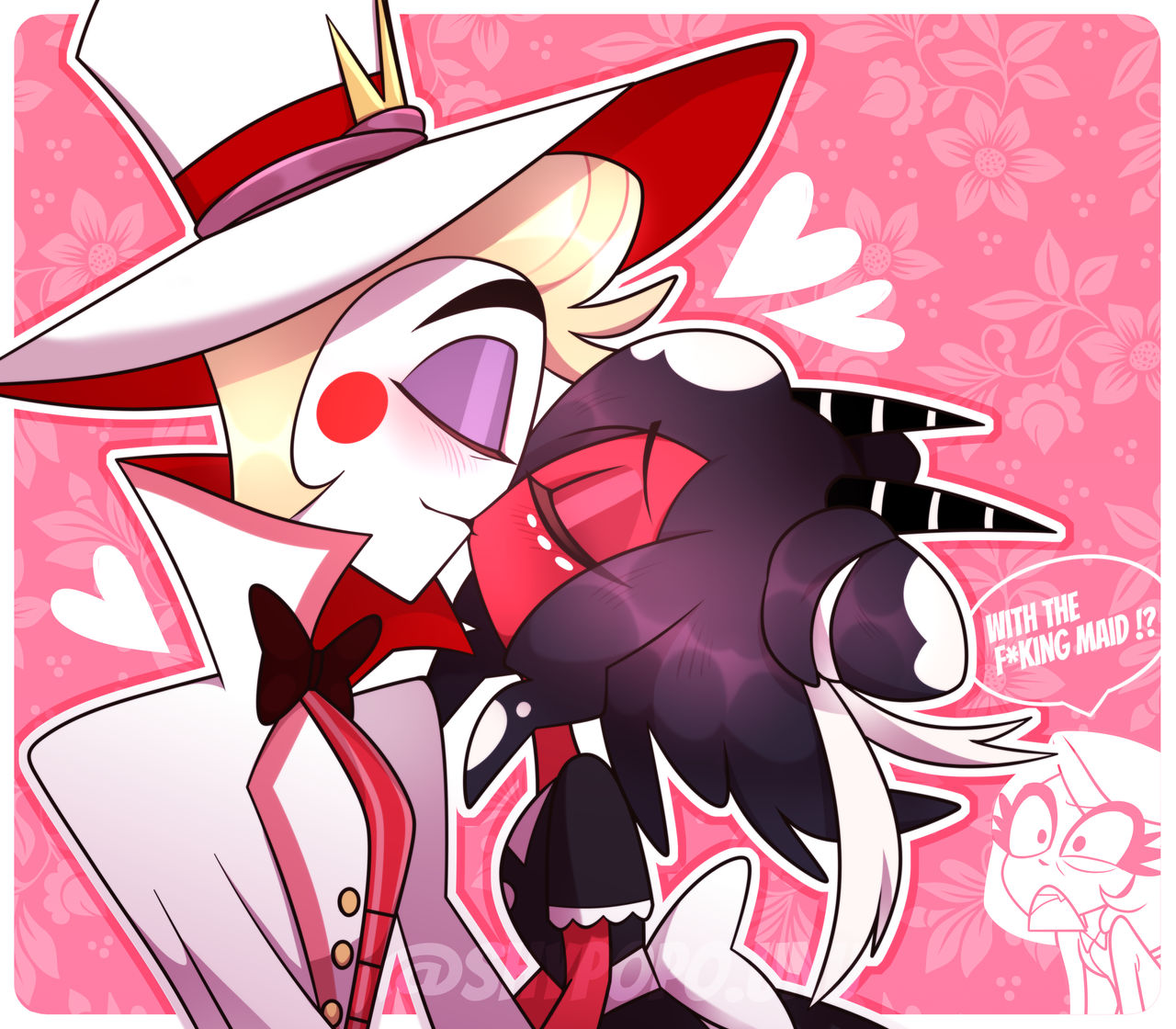 Hazbin hotel Oc x Canon Lucifer x Tulip by Shypopo on DeviantArt
