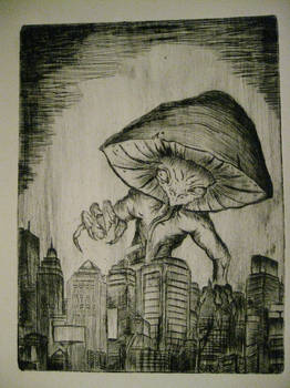 Drypoint Etching - Fungus