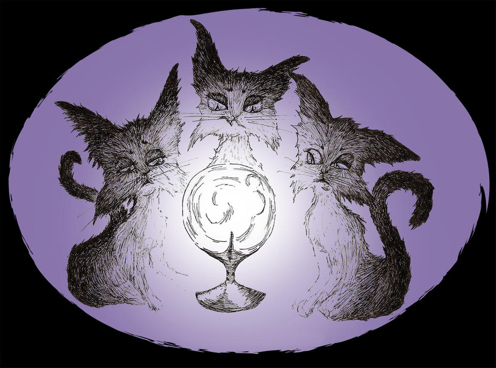 Three wicked witch-cats