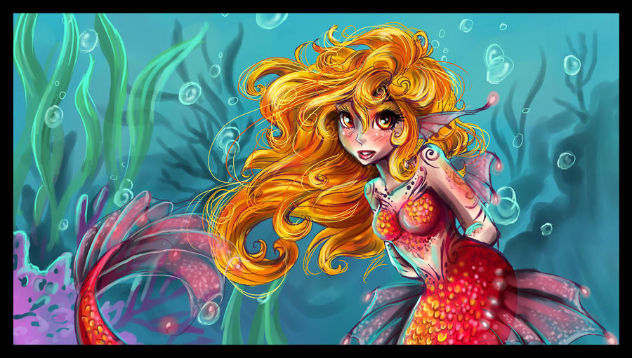 Pink Reverse Mermaid Pink Mermaid by sharkie19 on DeviantArt