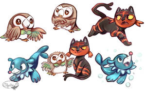 Sun and Moon Starters