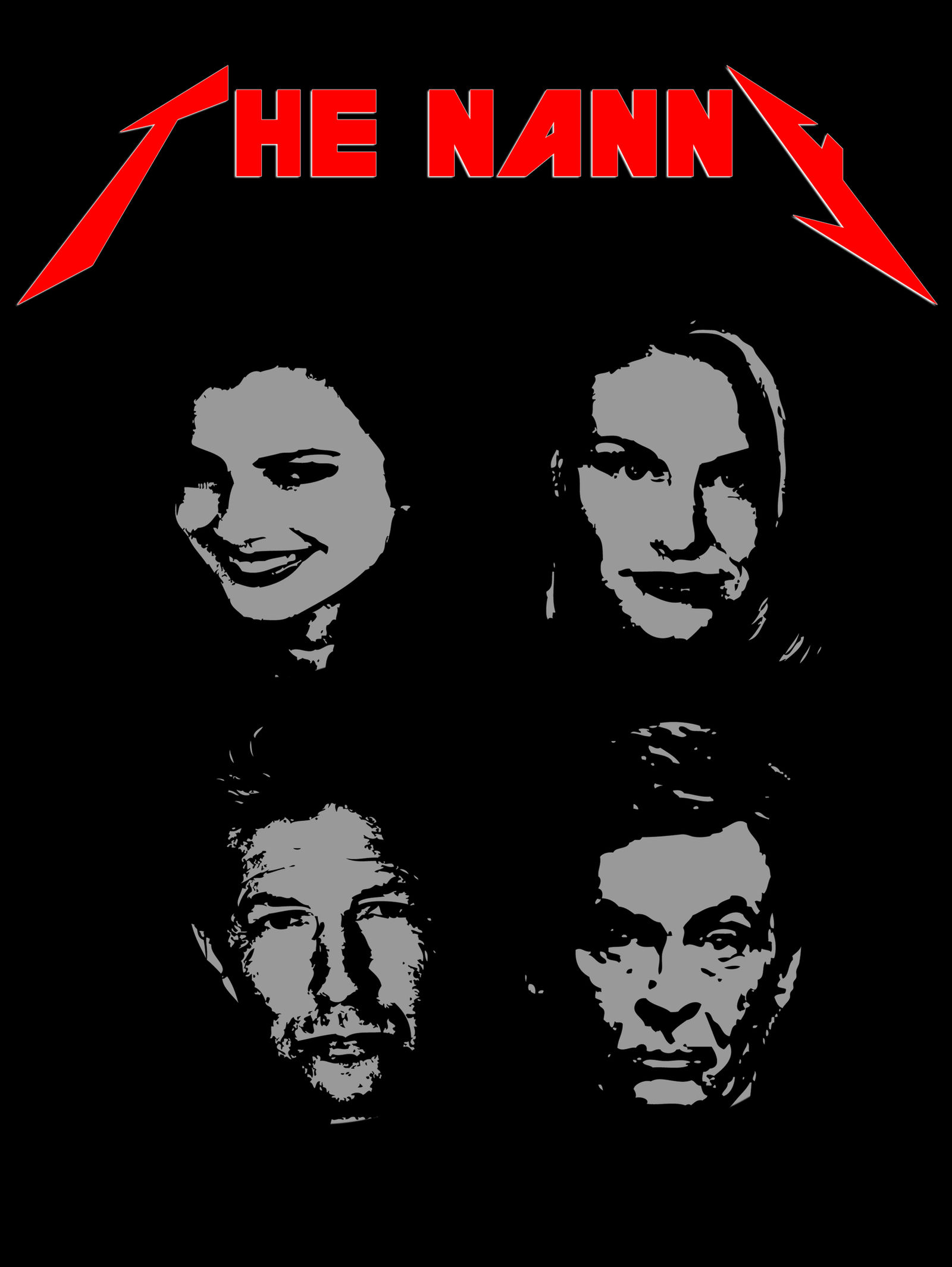 The Nanny: Four Faces Shirt Design