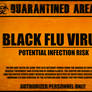 Black Flu Virus Quarantine Sign