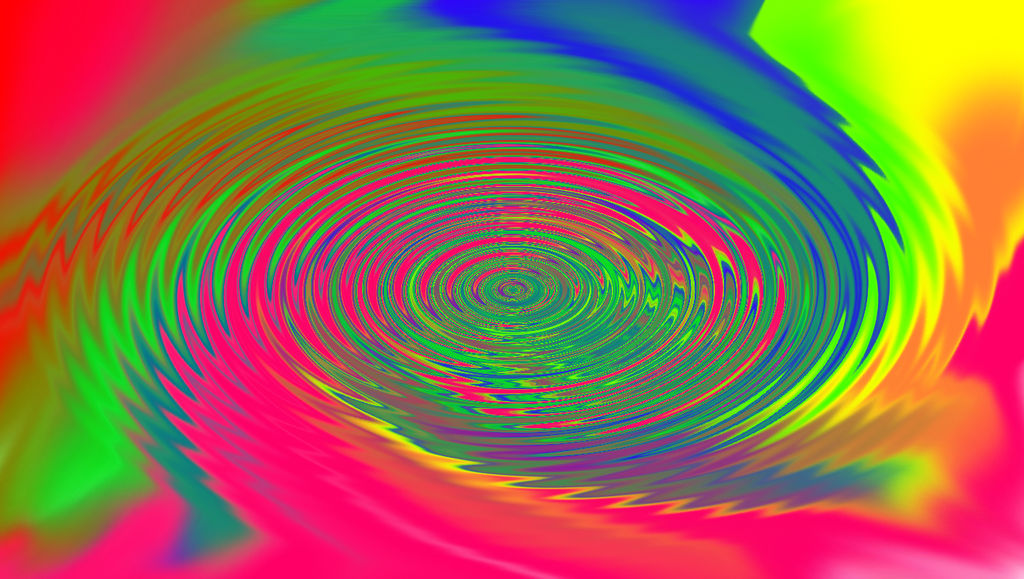 Trippy Psychedelic Color Pond Ripple by MadamBlackWolf on DeviantArt
