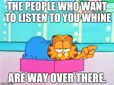 Garfield Doesn't Want To Hear You Whine