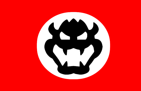 Bowser Symbol Flag (Nazi Symbol Parody)