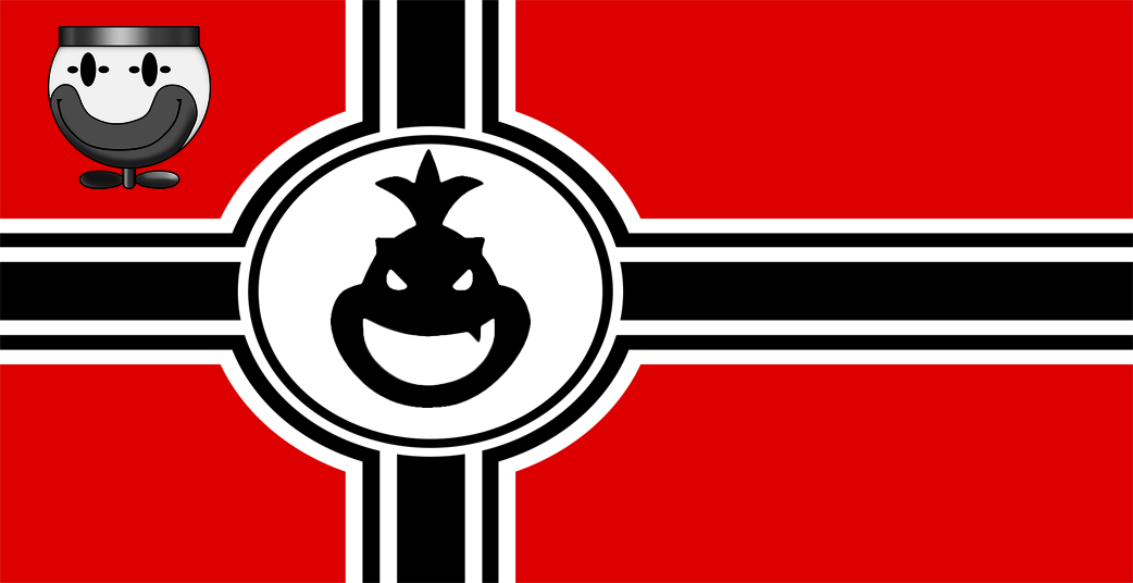 Bowser Jr War Ensign Flag (Kriegsmarine Parody)