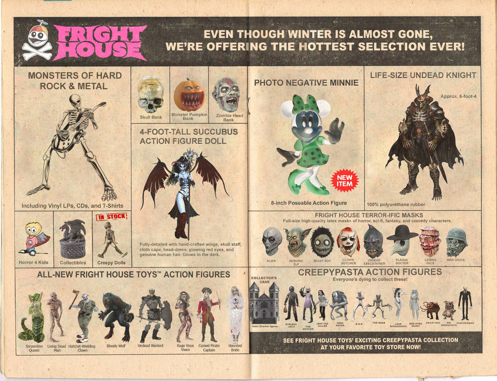 Fright House Toys Catalogue (Sampler) by MadamBlackWolf on DeviantArt