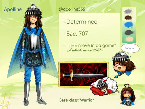 Apolline character sheet Official Miitopia OC[Eng]