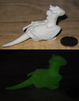 Glowy dragon clay figure