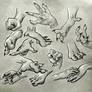 Gargoyle/Dragon hand and foot study