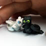 Nightfury and Lightfury Miniatures 