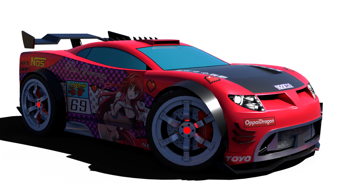 AcceleRacers Power Rage Itasha-Front by ValkenVugen on DeviantArt