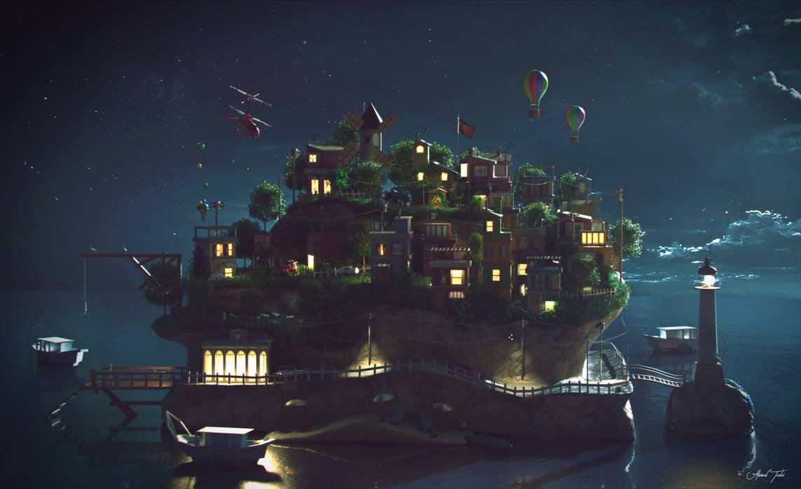 Island Night Shot by AhmadTurk