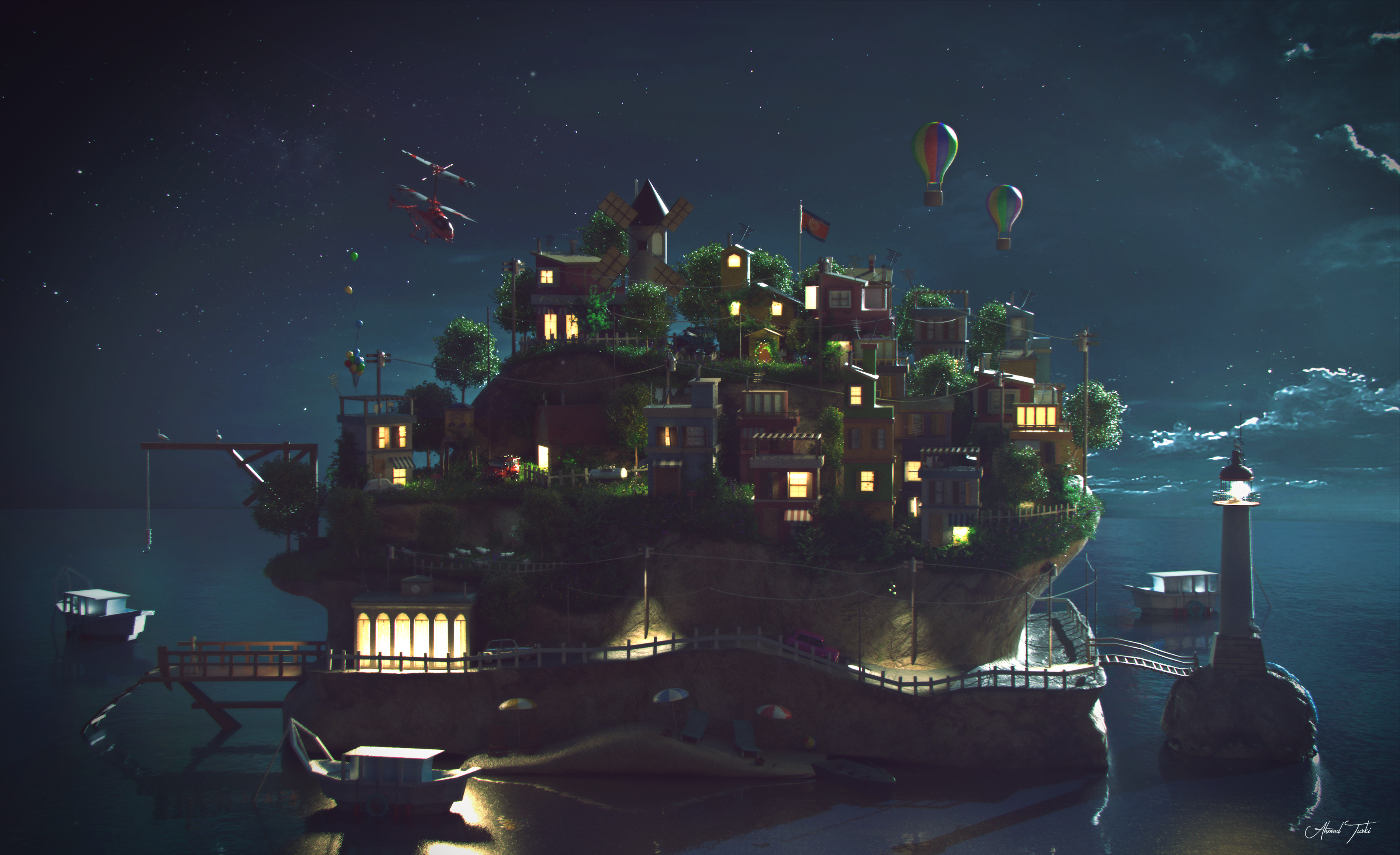 Island Night Shot by AhmadTurk