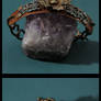 Riveted Brass and copper Flower Bracelet