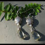 Green Amethyst and Hill Tribe Earrings