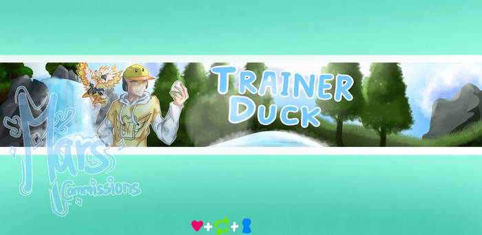 Youtube header commission for Trainer Duck