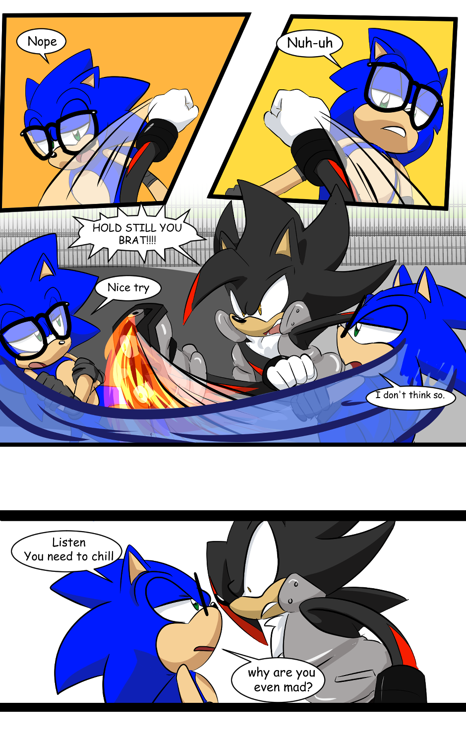 Sonic Comic Dub #1- Sonic Comics! Sonic Fanart! with Shadow, Robotnik, and  more! Sonic Memes! 