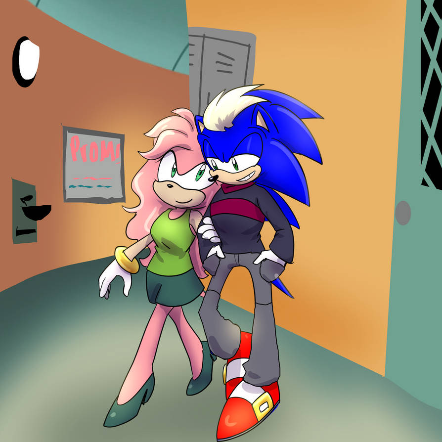 .:Commission:. SonAmy as Josh Mankey and Tara