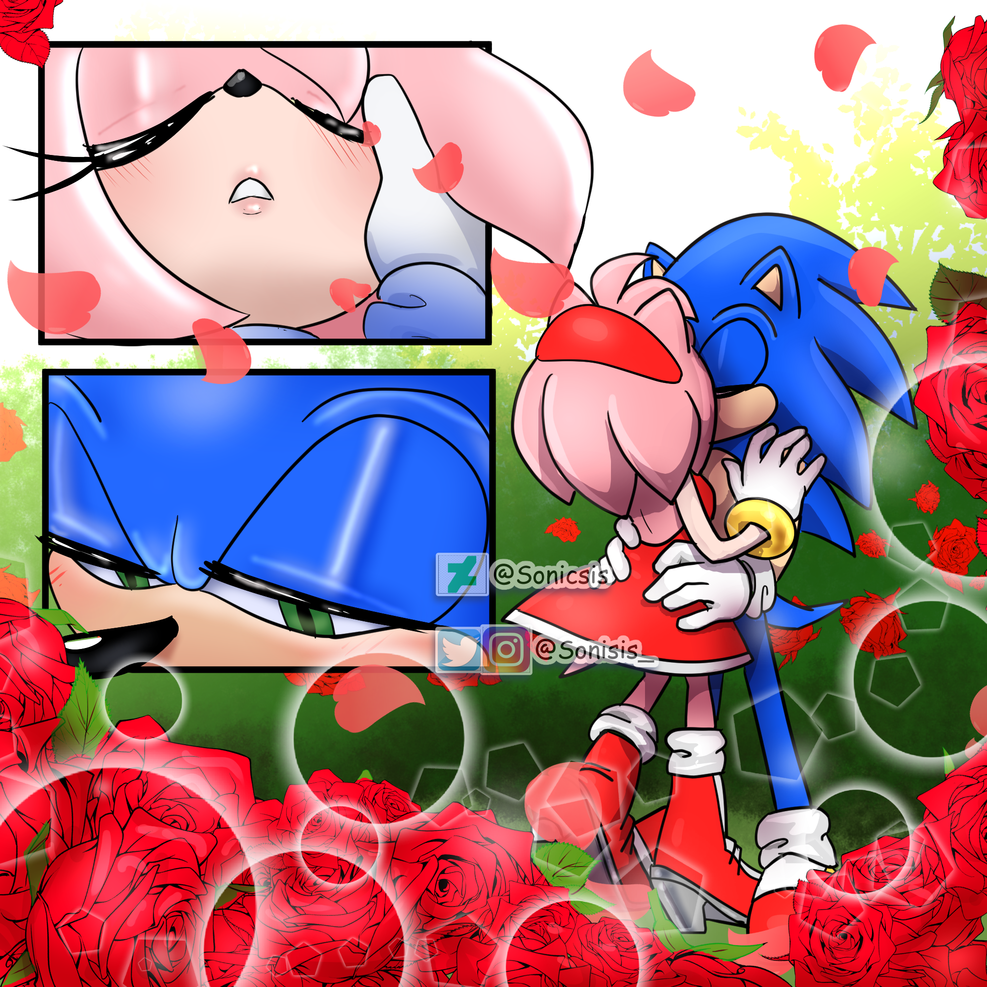 Surprise kiss (Sonamy) by Bladewarrior2020 on DeviantArt