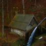 Old sawmill in forest