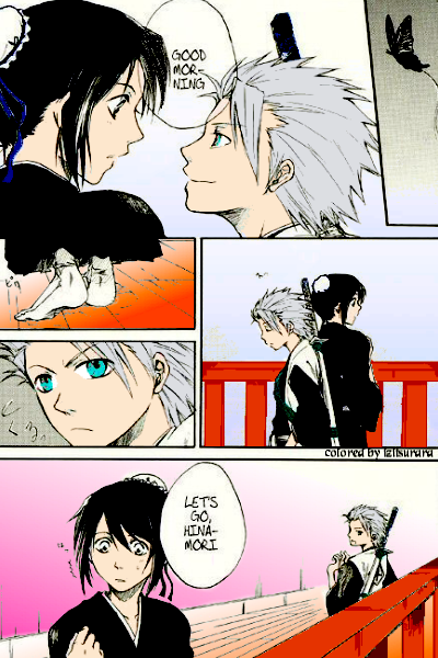 Hinamori and Hitsugaya by izitsurara