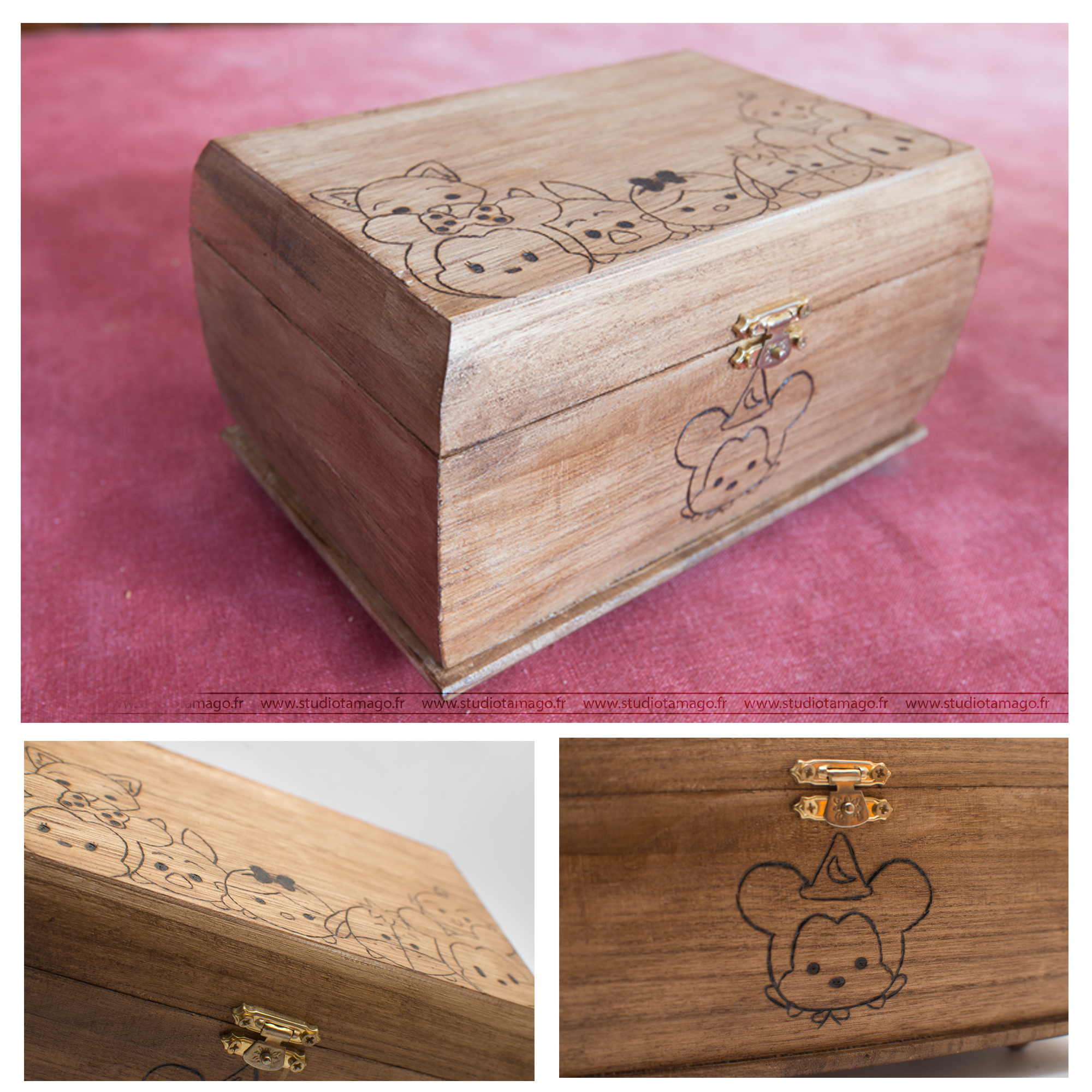 Tsum Tsum Pyrography box