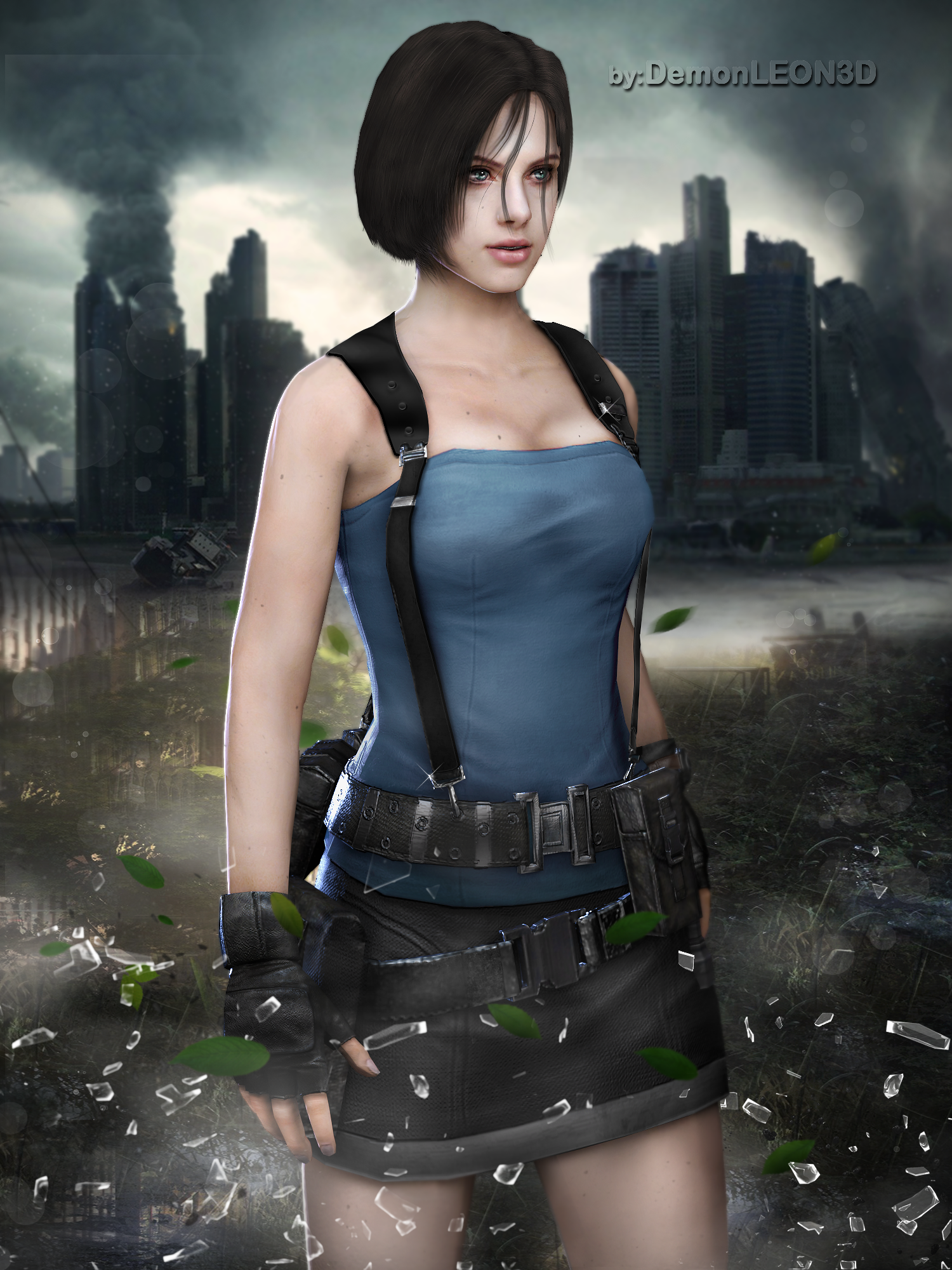 Girl like jill valentine from resident evil 2 remake