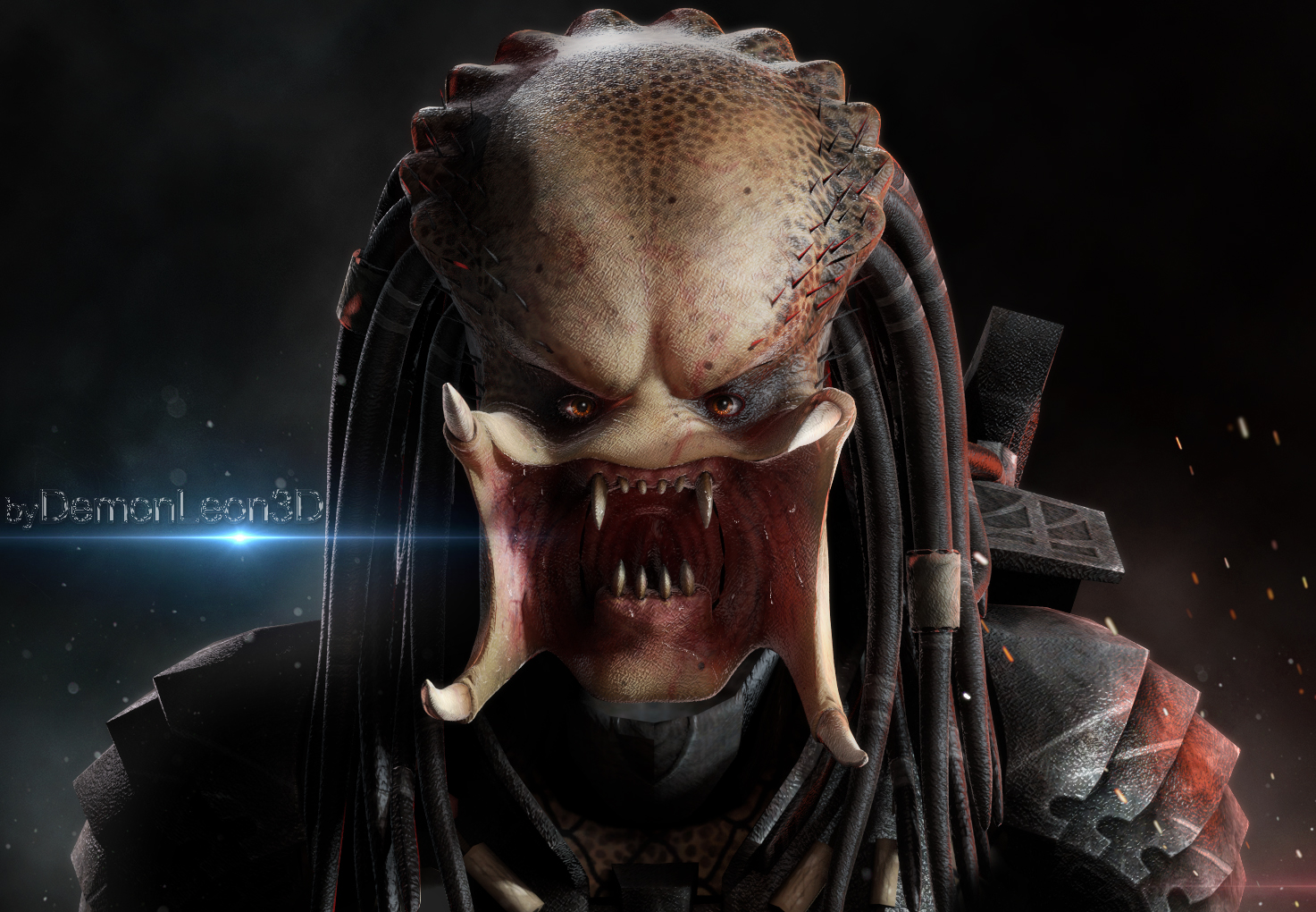Predator Face Graphics the Predator's Face by DemonLeon3D on DeviantArt