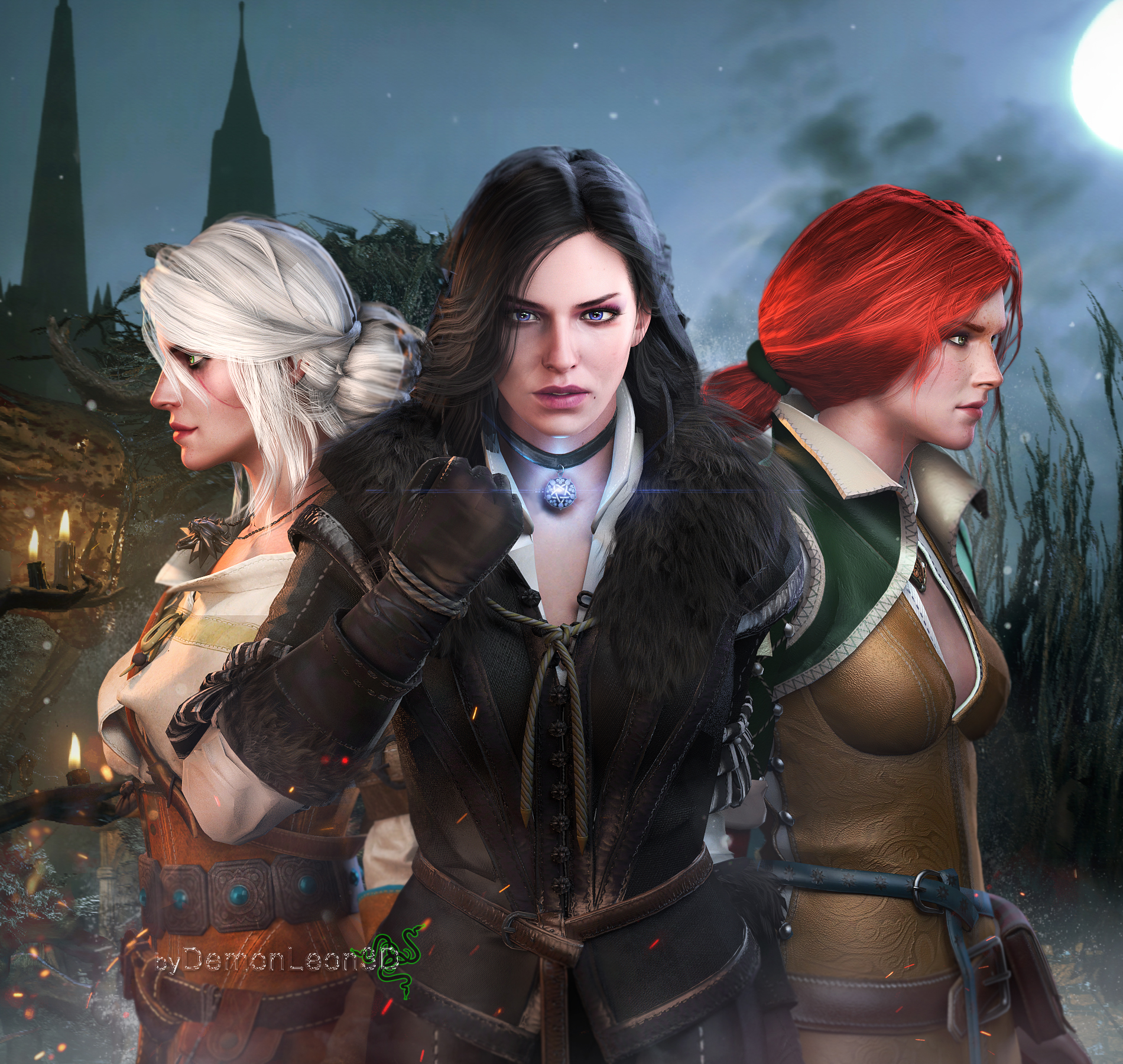 The Witcher - Ladies by DemonLeon3D