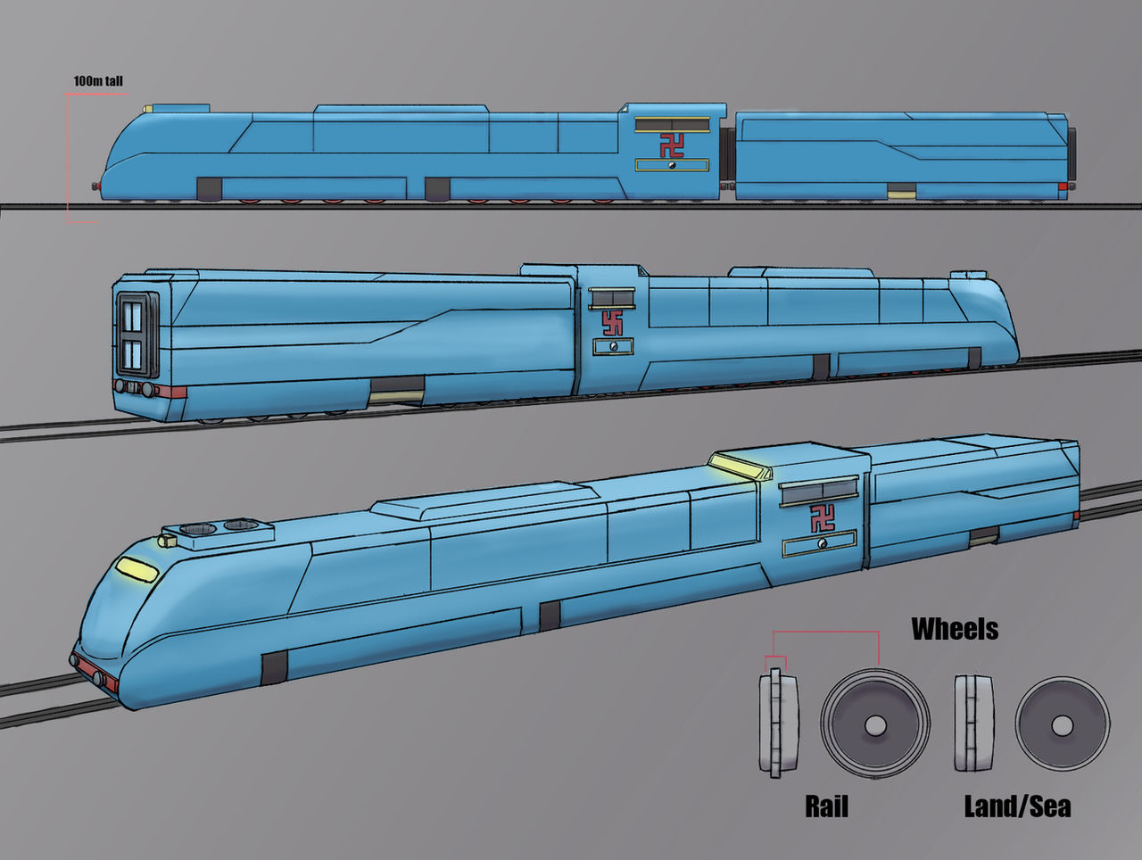 Giant Steam locomotive by Hironori1949 on DeviantArt