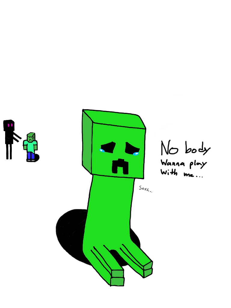 Minecraft: Sad Creeper by KowaiiMoe on DeviantArt