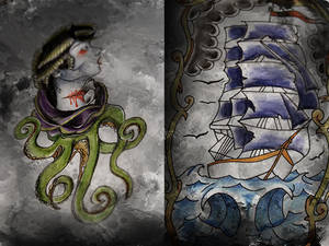 Tentacle Lady and Ship