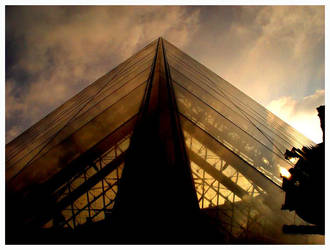 sunset on louvre 2