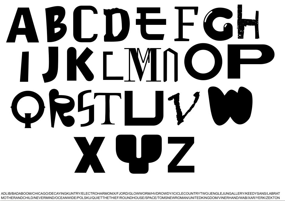 Random Font Alphabet by RedleyRodin36 on DeviantArt
