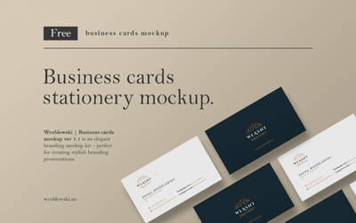 Free Download Business cards Stationery mockup.