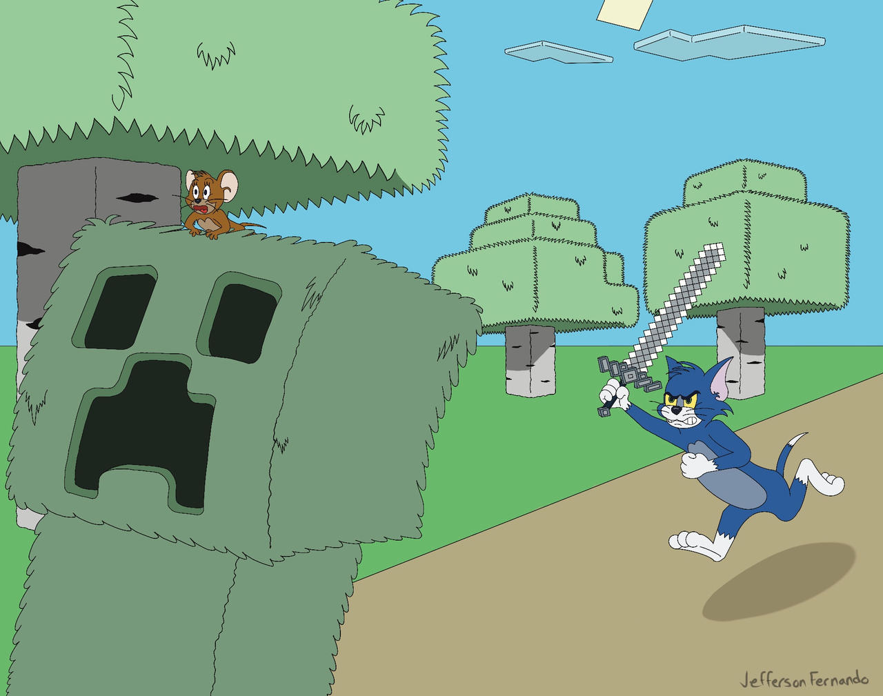 Creeper Rut Animation Tom chase Creeper run The Minecraft by jeffersonwarhawk on DeviantArt