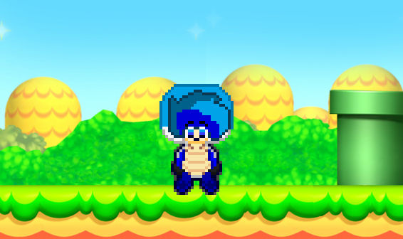 Blue Koopa Shell Toad by toadthemushroomguy12 on DeviantArt