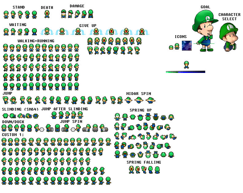SRB2- Baby Luigi Sprites (PAISANOS-RPG MOD) by toadthemushroomguy12 on ...
