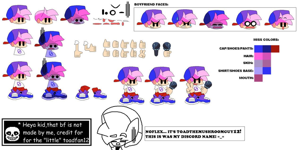 Bf Base Character Builder- B-SIDE Boyfriend FNF by toadthemushroomguy12 on ...