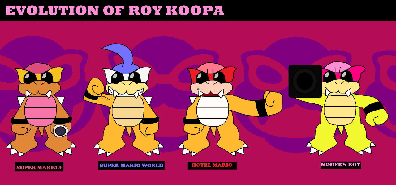 Roy Evolution Evolution of ROY KOOPA (1988-2021) by toadthemushroomguy12 on DeviantArt
